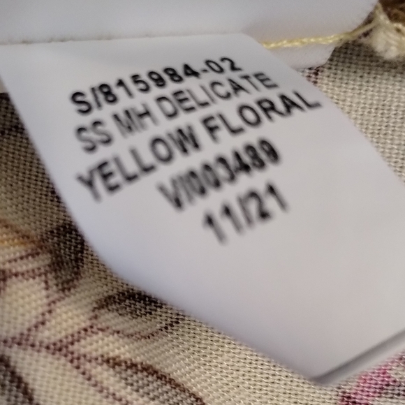 Old Navy Women's Yellow Floral Smocked Maxi Dress Short sleeve Size L - Picture 13 of 16